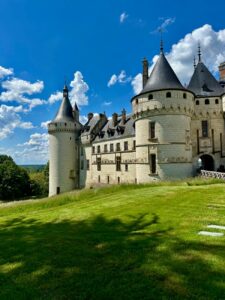 stunning view of chateau de chaumont in summer